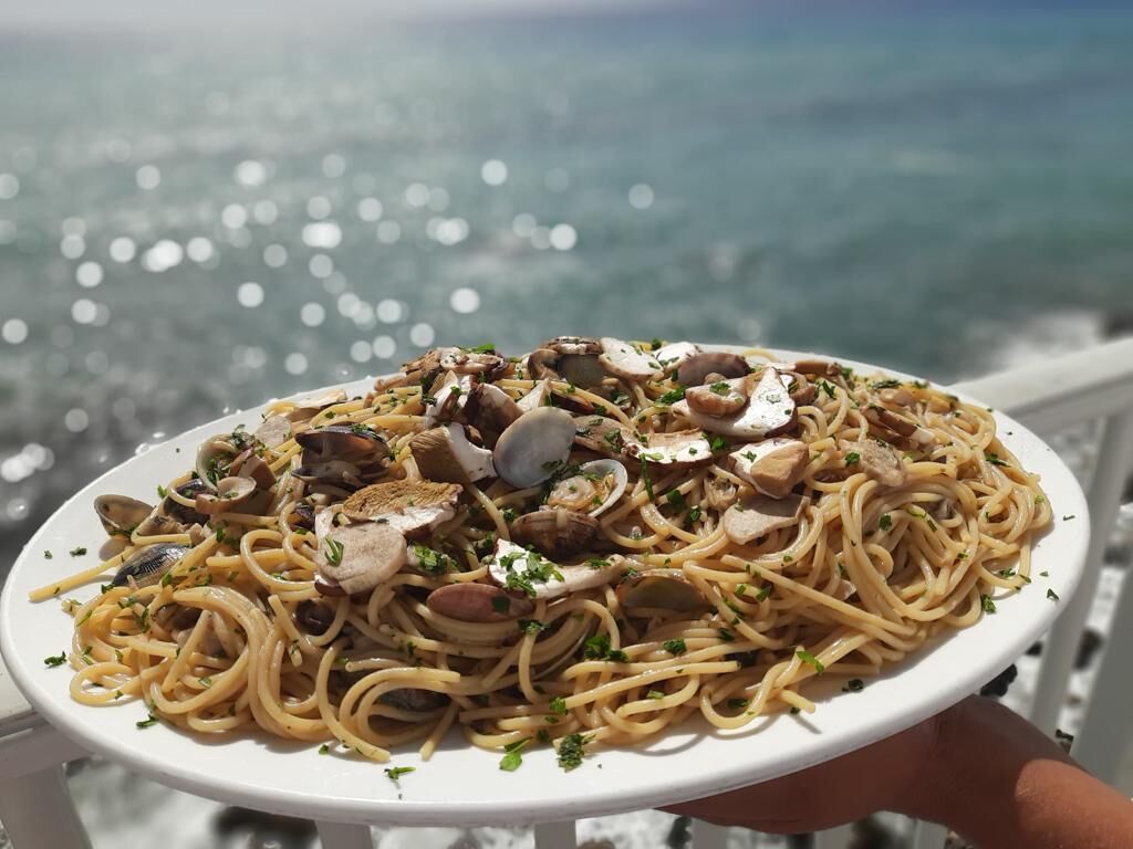 Spaghetti funghi e vongole