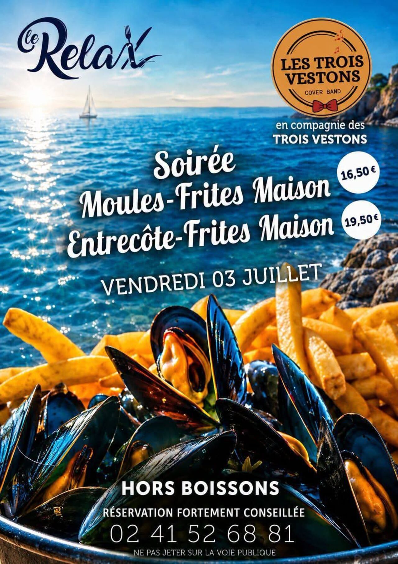 Soirée Moules - frites maison 😋 - Vendredi 03 Juillet