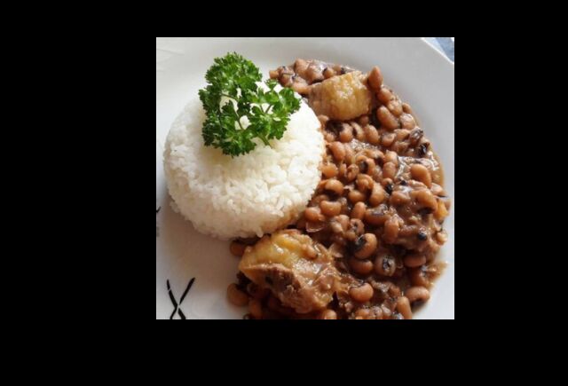 Pois de bambara et sa viande de porc (Voanjobory sy henakisoa)