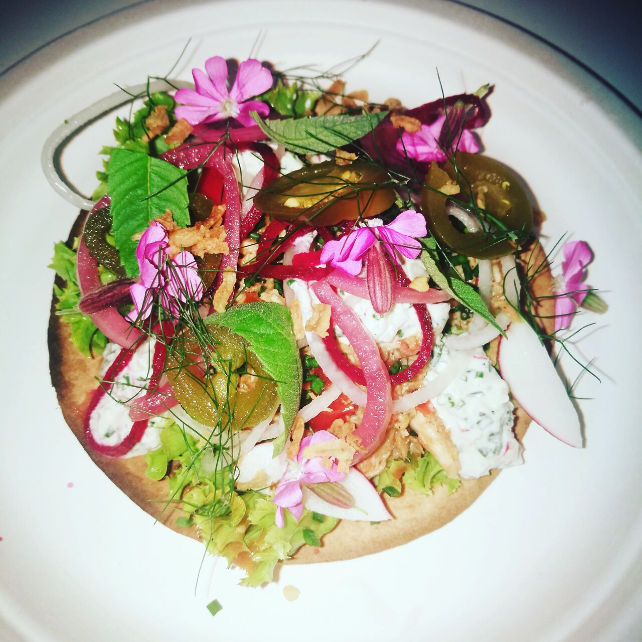 Nacho revolution is ons Mexicaans Foodconcept, de tostada is een krokante tortilla die ook vegetarisch super lekker is
