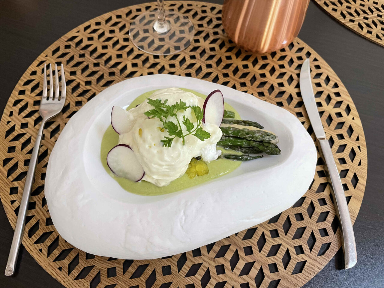 Oeuf mollet aux asperges