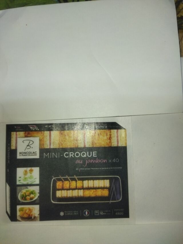 Mini croque au Jambon et a l emmental 12€