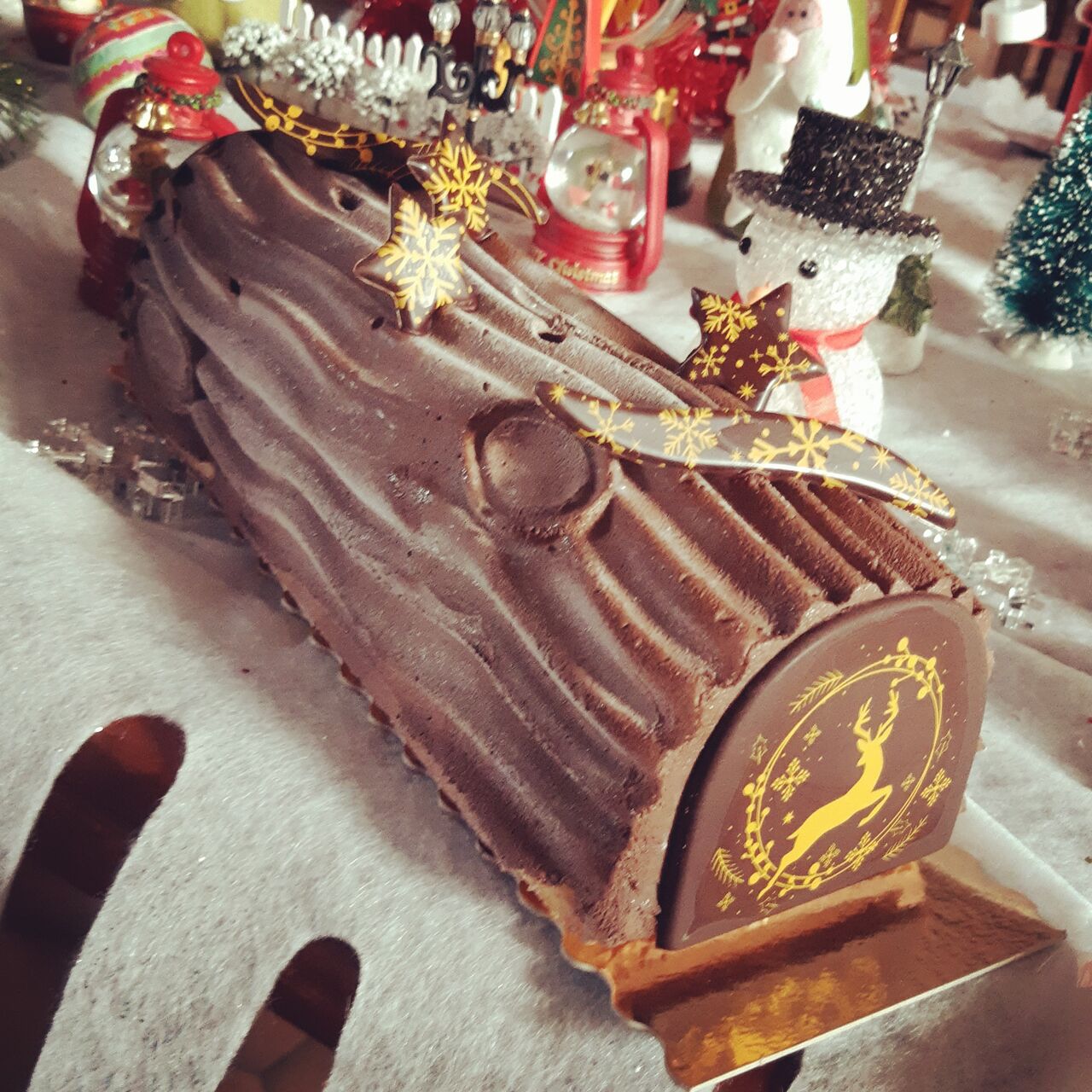 Bûche aux trois chocolat