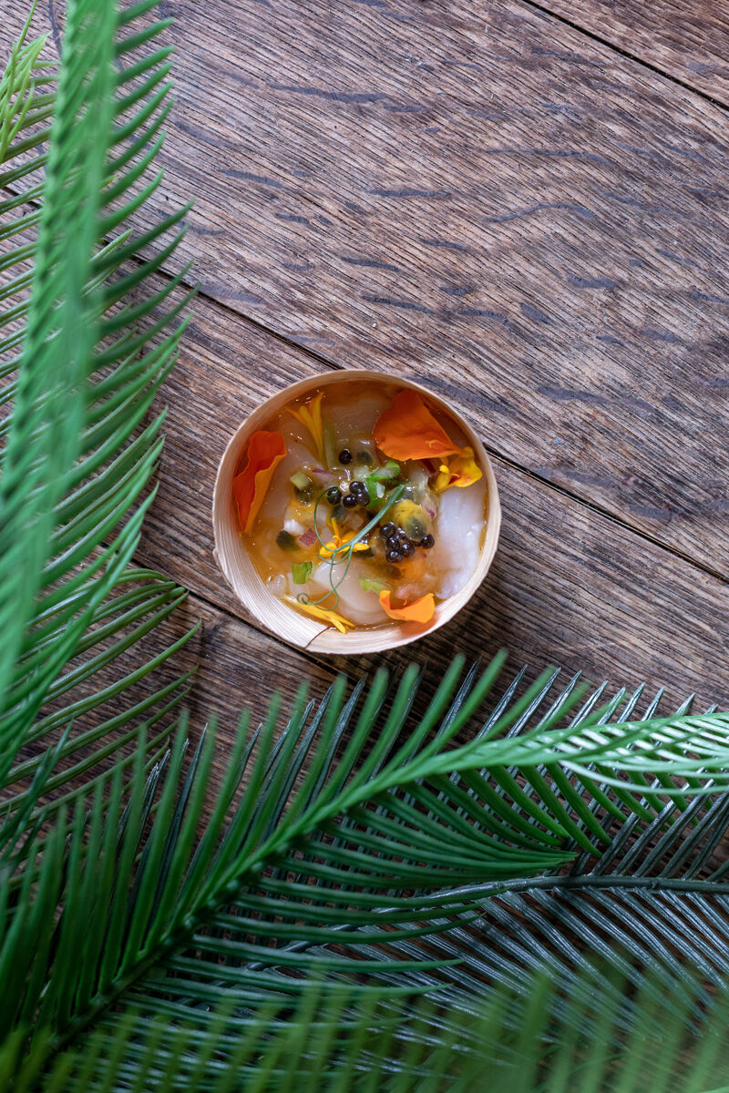 Saint jacques, caviar, exotique 