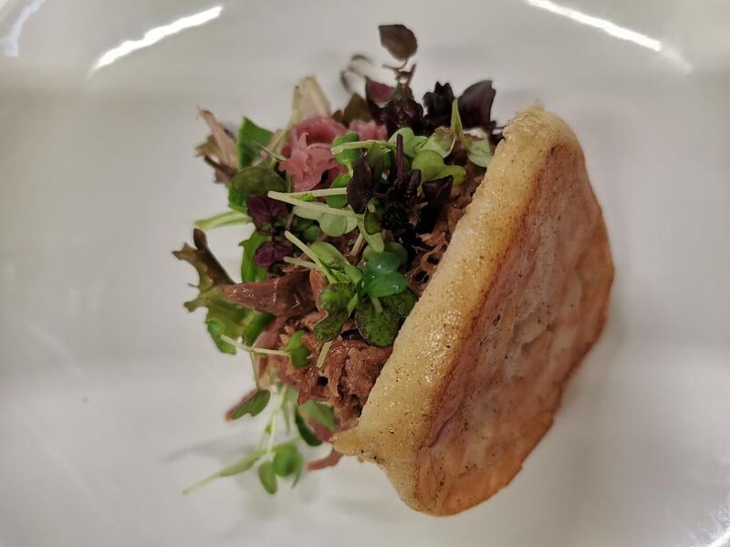 Dampfnüdle farci avec un effiloché de canard