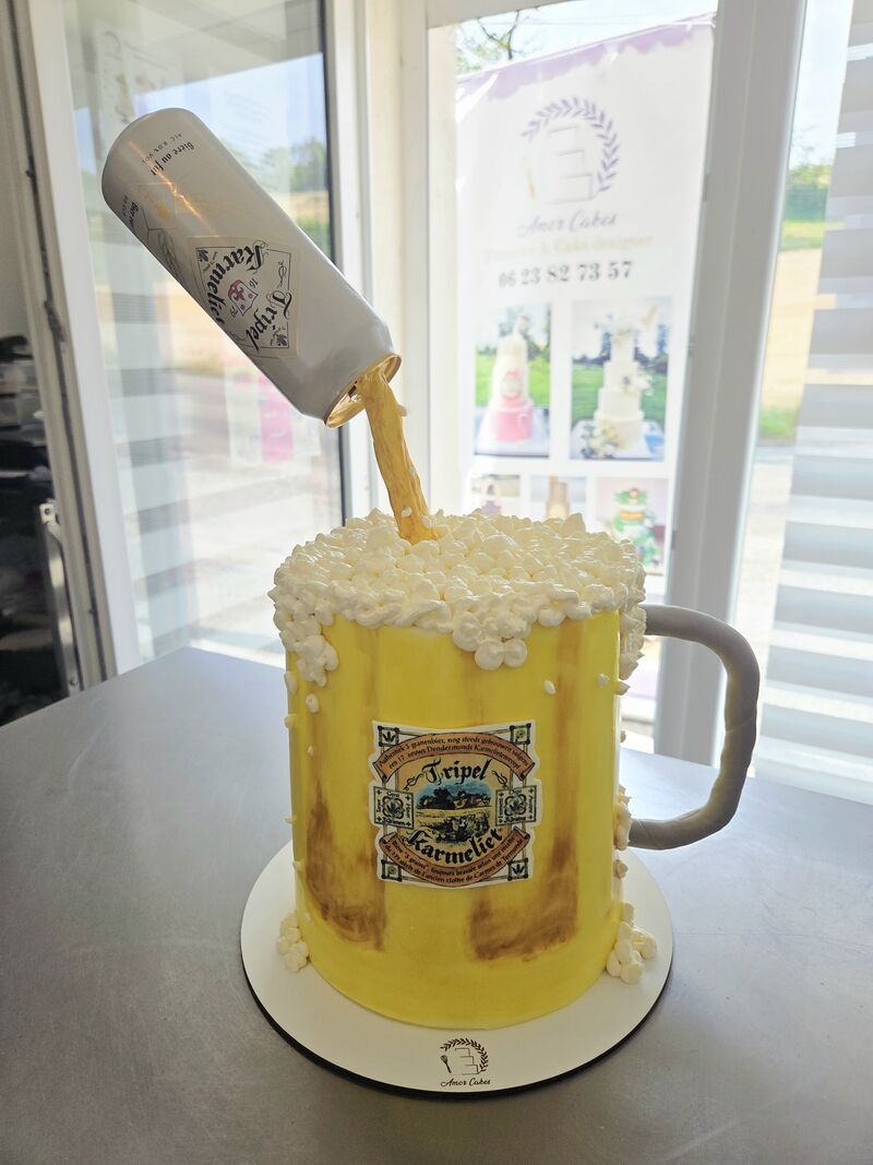 Cake design chope a bière