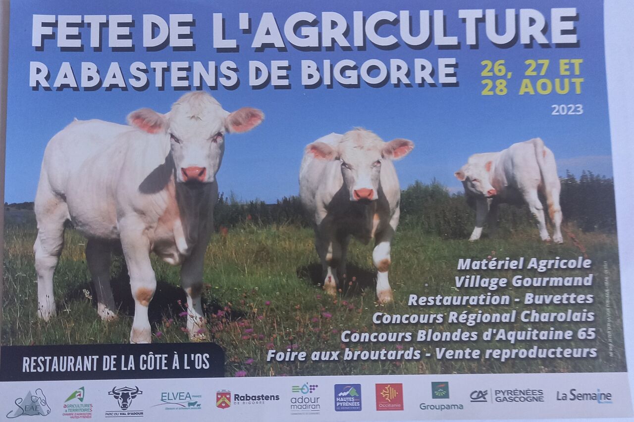 Fête de l'agriculture 26, 27 et 28 août 2023