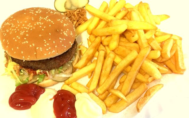 Hamburger+Pommes