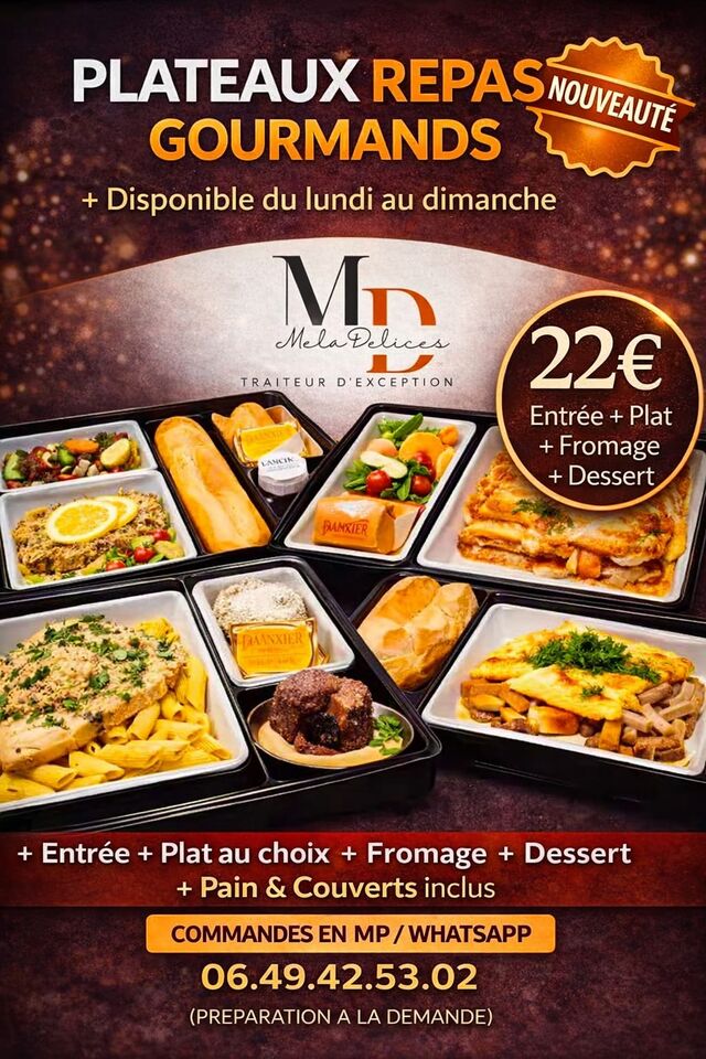 Carte plateaux repas 
