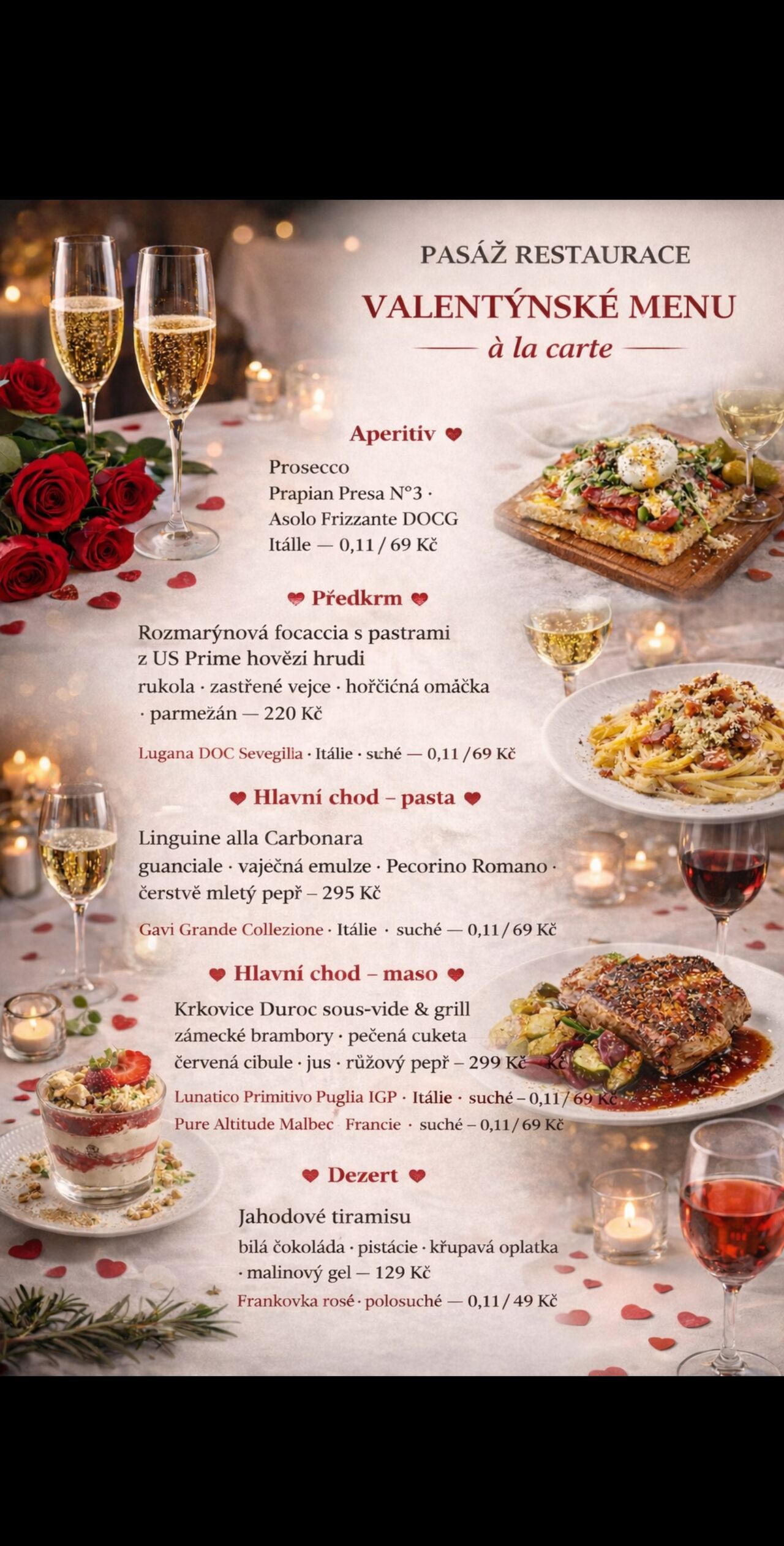 Valentýnské menu