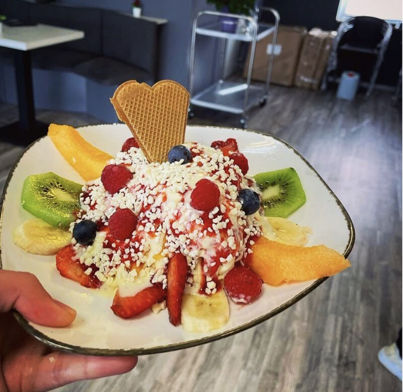 Spaghetti frische Früchte