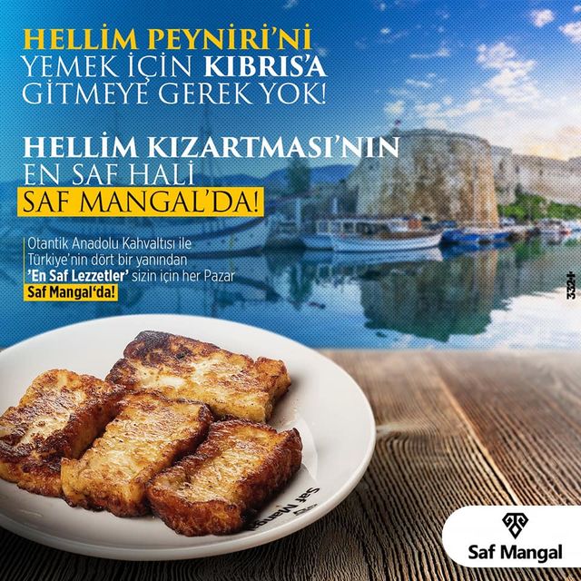 Kıbrıs'ın Hellim Kızartması Konya'da Saf Mangal'da.