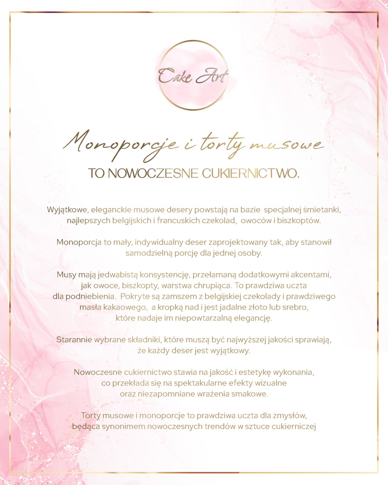 Czym jest tort musowy oraz monoporcje?