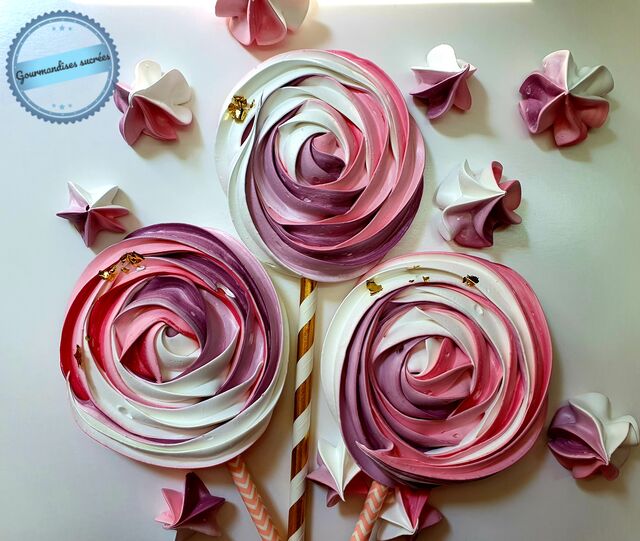 Sucettes de meringues 