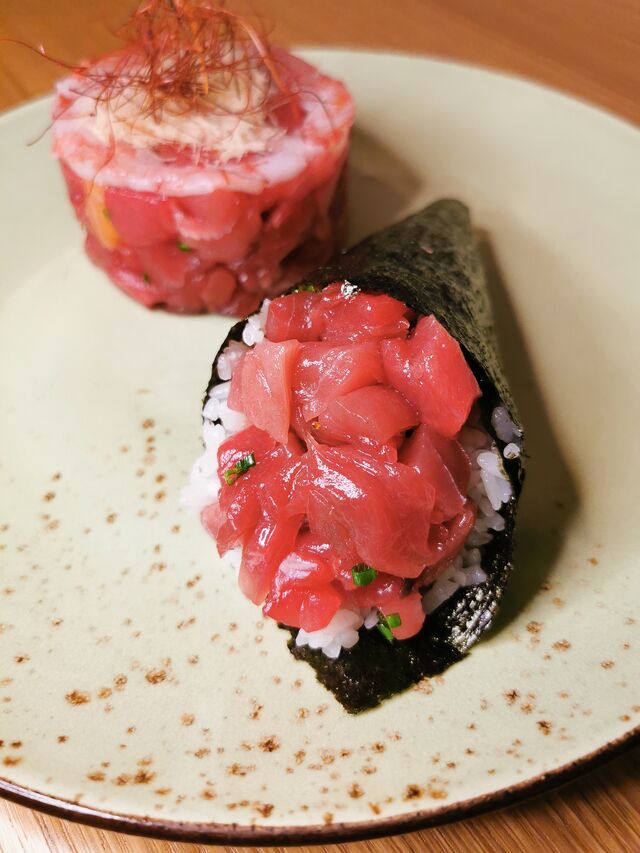 Temaki e tartare di tonno rosso Balfegò
