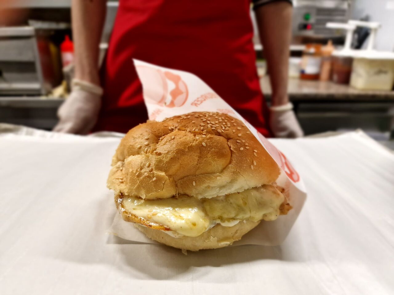 Chicken cheeseburger