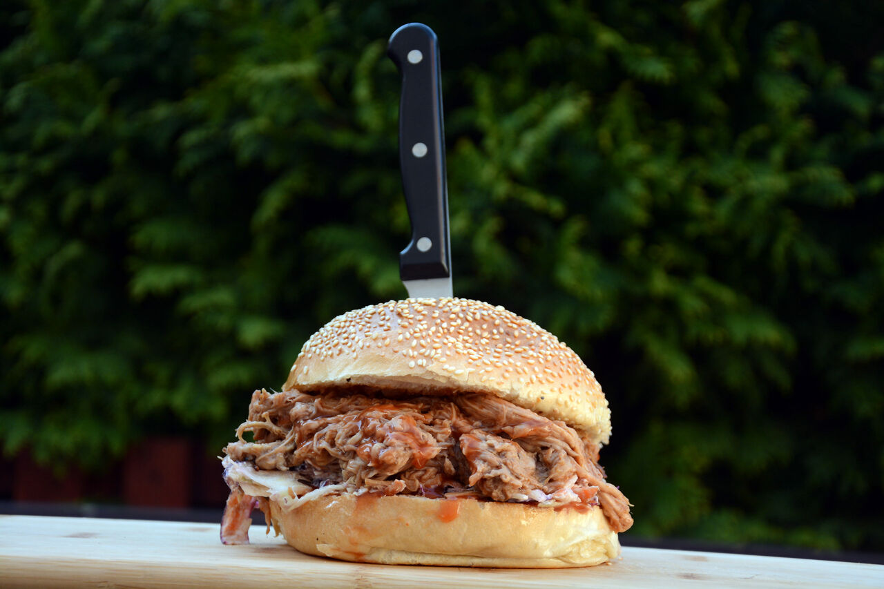 Pull pork burger