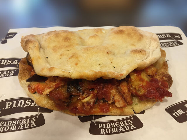 Pinsotto alla parmigiana di melanzane