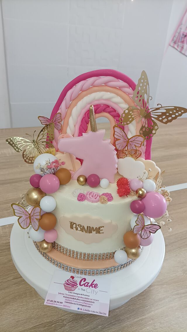 Gâteau personnalisé thème Licorne