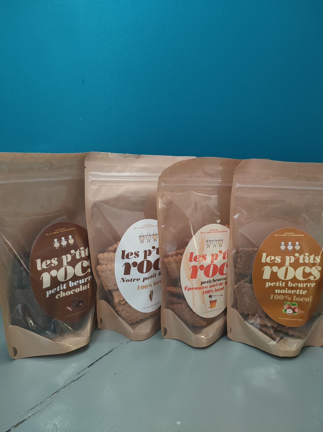 Les P'tits Rocs : biscuits au beurre, chocolat, noisette, miel...