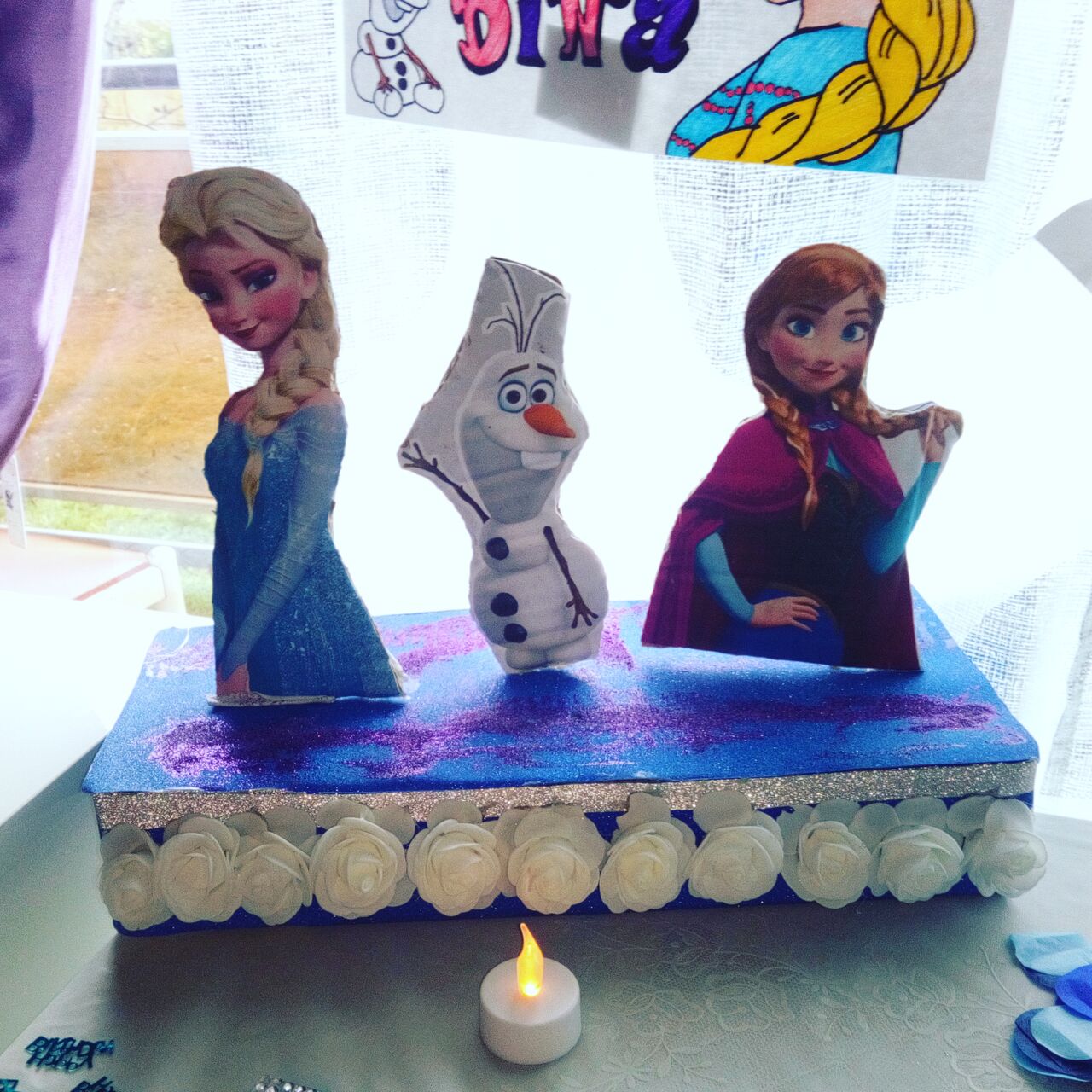 Centre de table reine des neiges