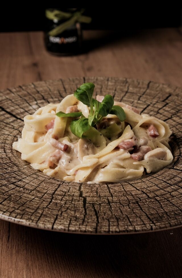 Tagliatelle a la carbonara