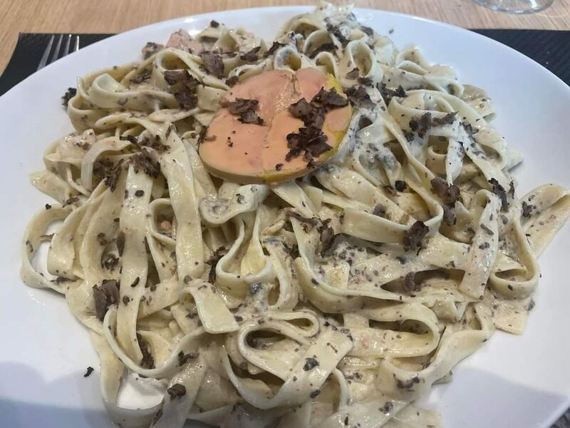 Tagliatelles foie gras et truffe noire du Périgord