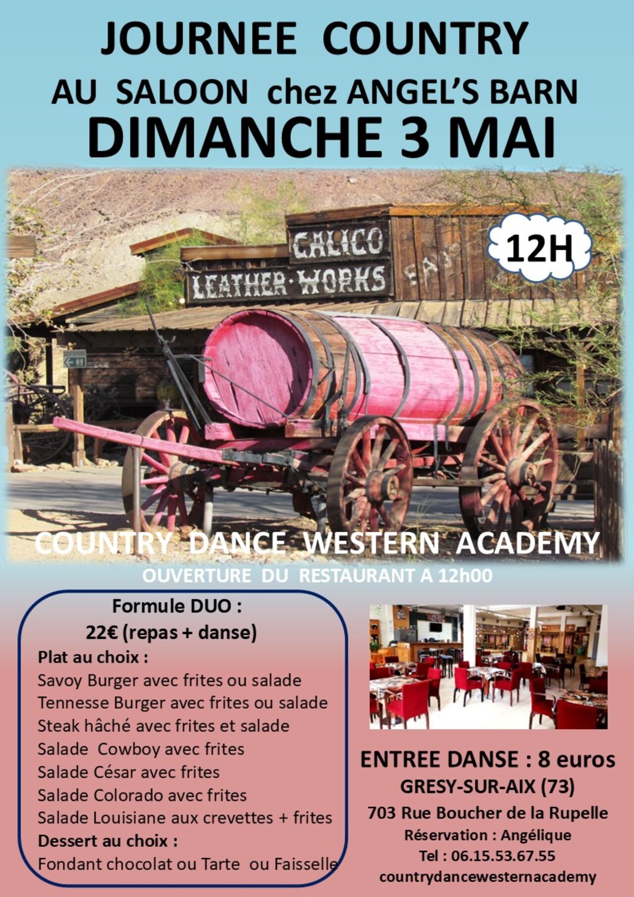 DIMANCHE 3 MAI : JOURNEE COUNTRY