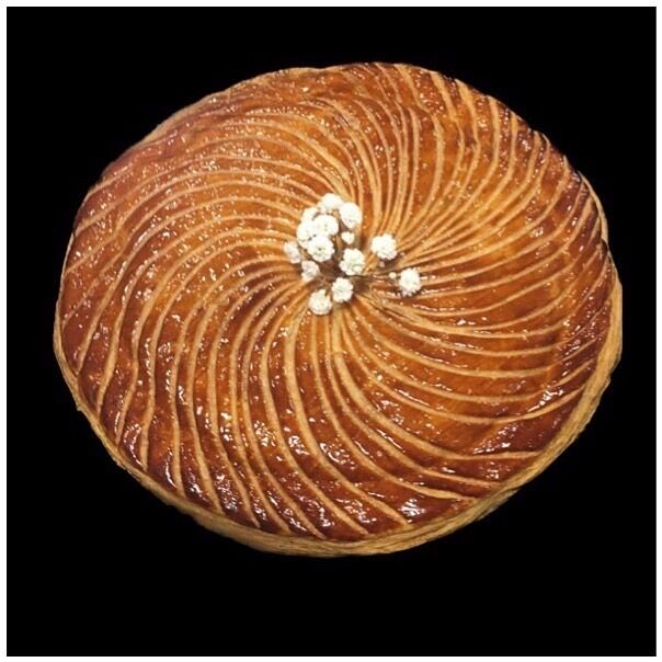 Galette : Pâte feuilletée inversée, Crème d'amandes au rhum