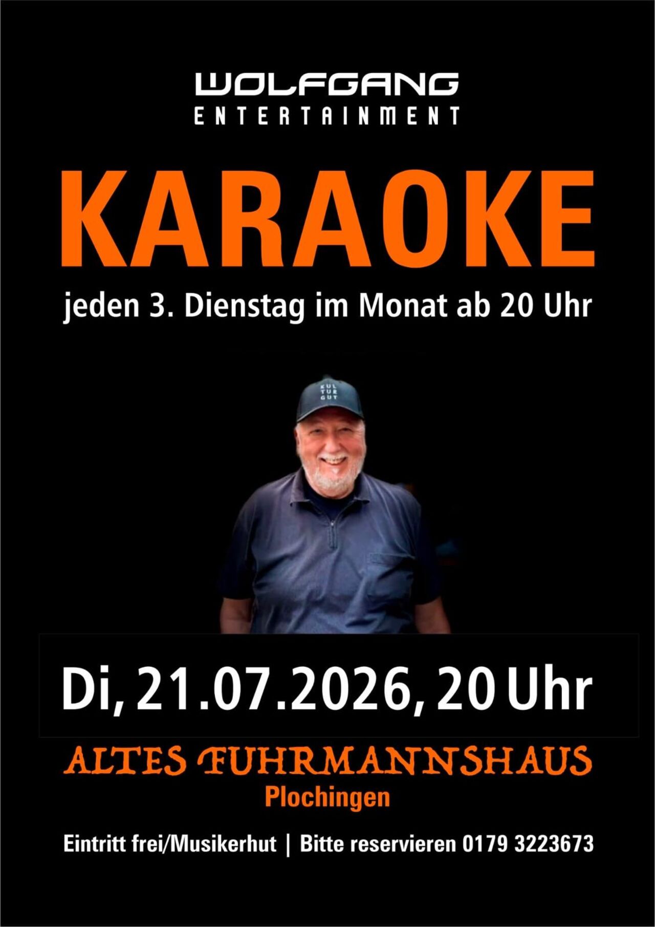 Dienstag, 21.07.26 an 20 Uhr: KARAOKE
