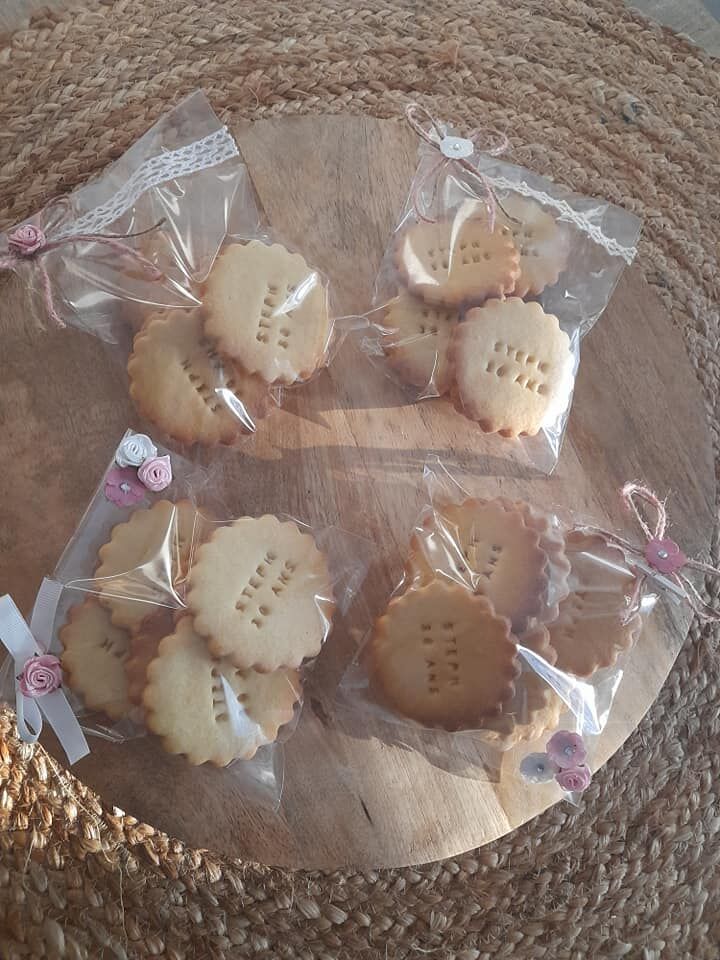 Pochon de biscuit à offrir aux invités