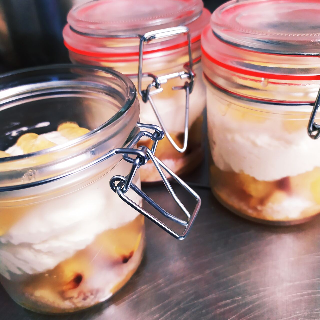 Ananas rôti, mascarpone coco, gel rhum