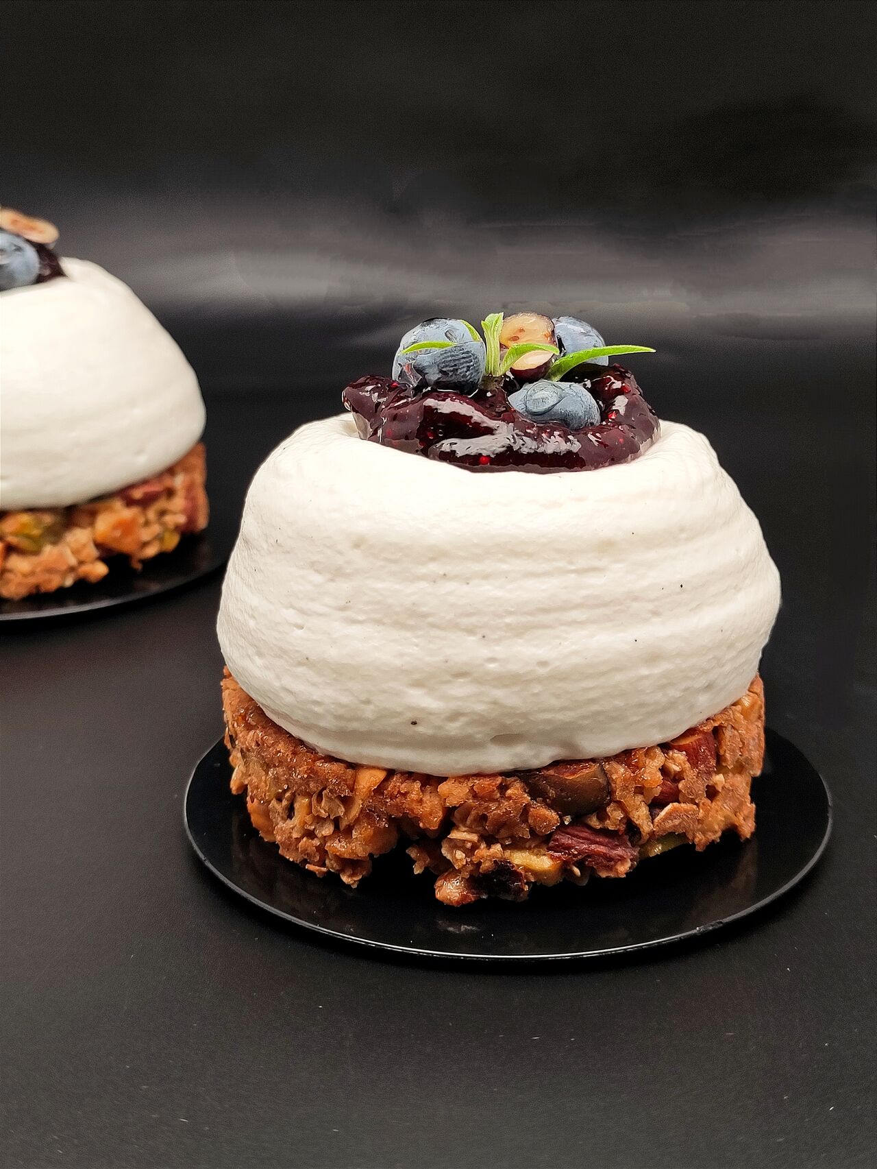 ENTREMET INDIVIDUEL AUX MYRTILLES