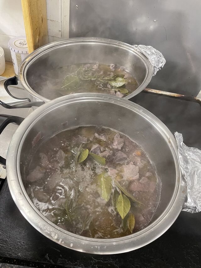Ginghiale in preparazione 