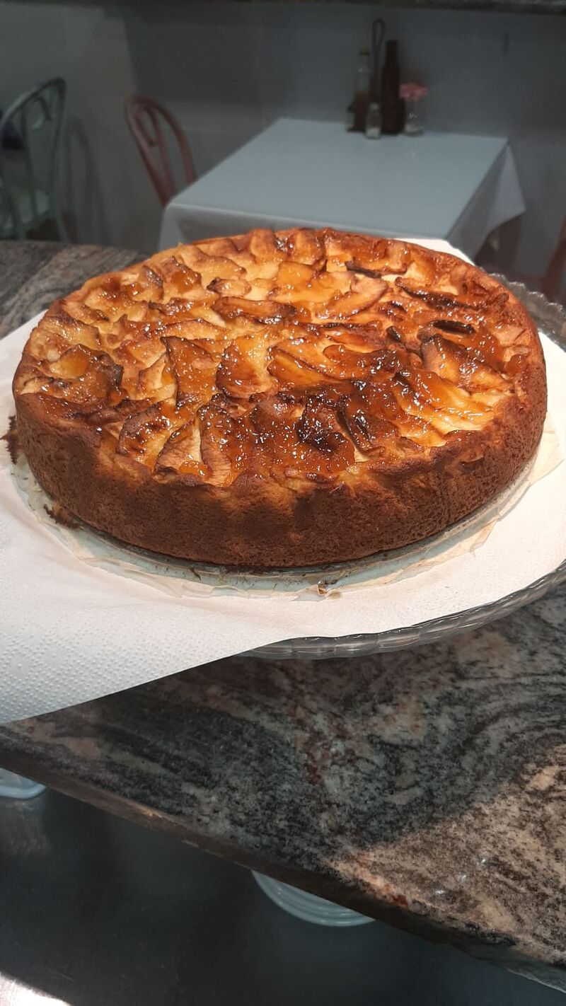 Para merendar tarta de manzana casera
