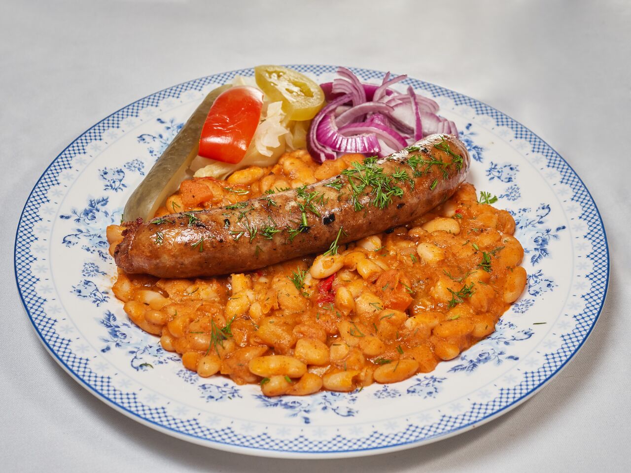 Iahnie de fasole cu cârnați