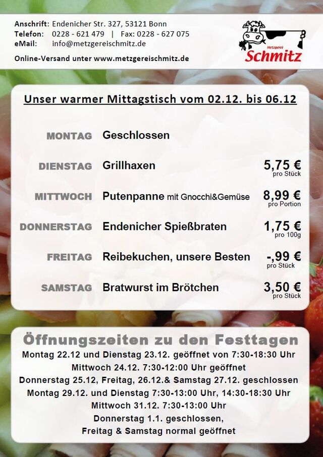 Unser Mittagstisch für diese Woche: