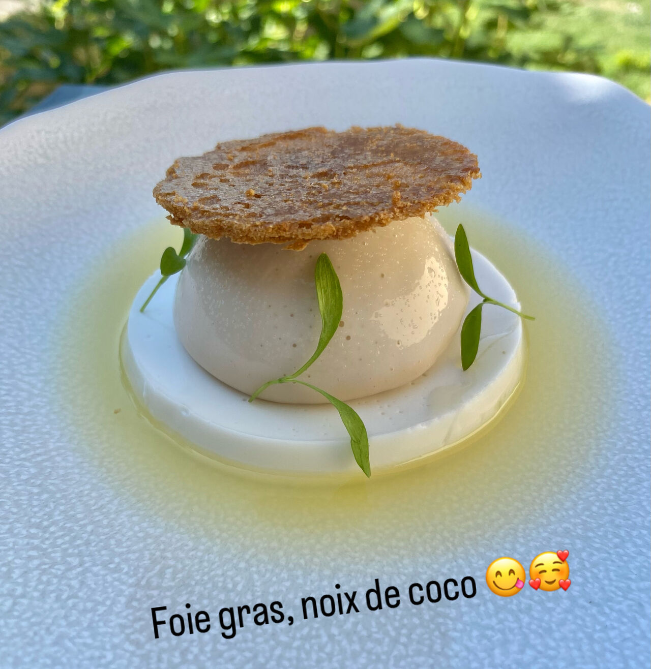 Foie gras, noix de coco
