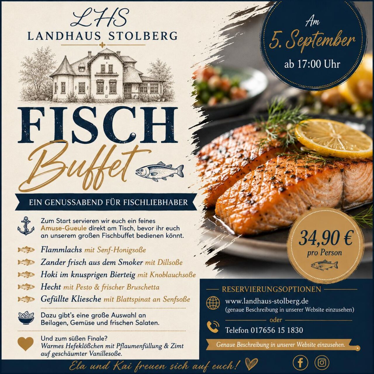 FISCH Menü / Buffet