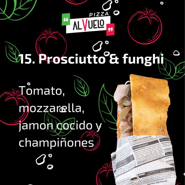 Prosciutto e Funghi - Jamón y champiñones