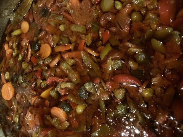 Sauce aux poivrons câpres olives