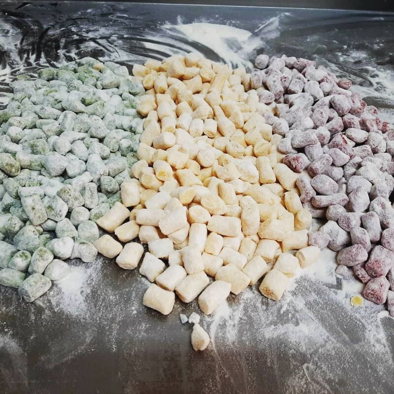 Chicche di patate tricolore (spinaci,patate,barbabietola)