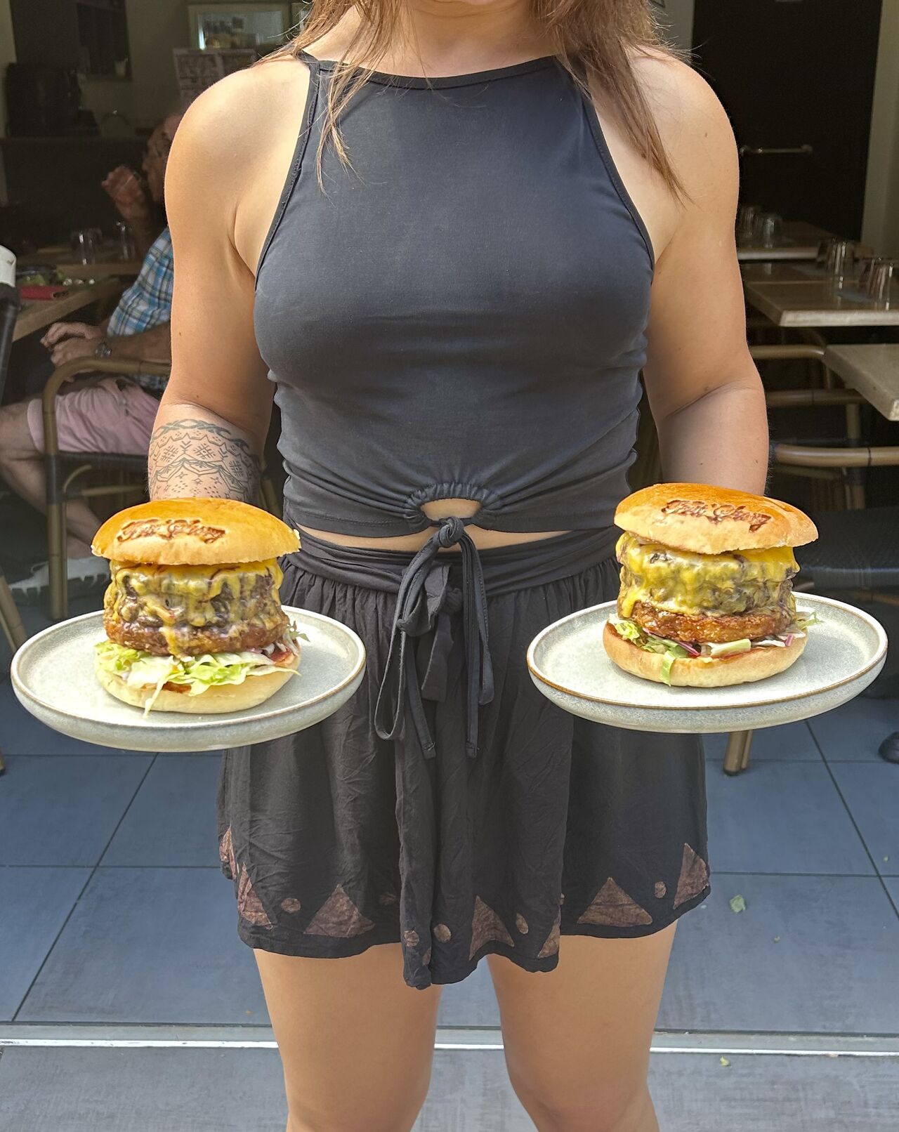 Le Big cheese option tower burger (options double viande et rösti)