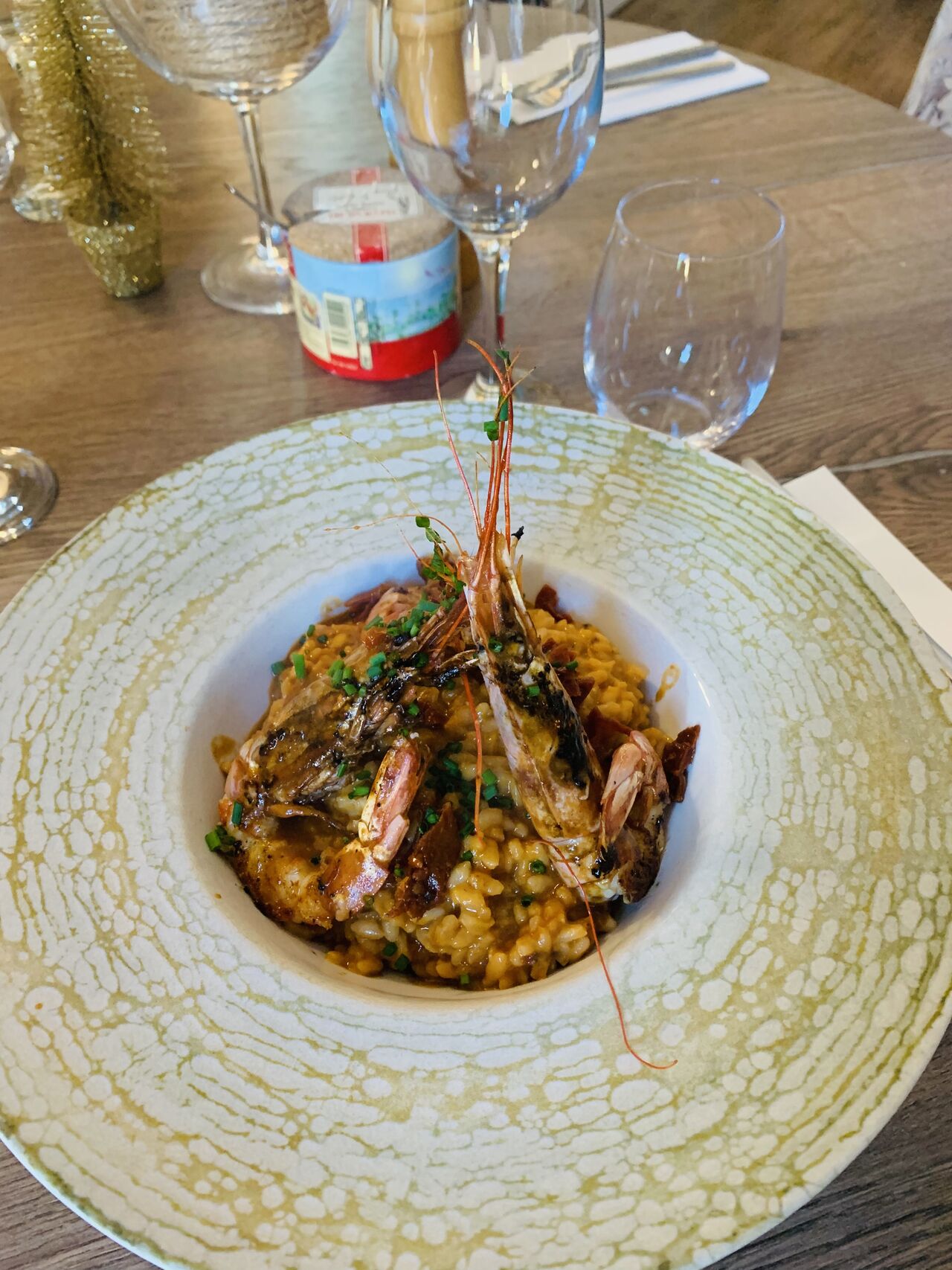 Risotto Aux Gambas et son jus de Crustacés