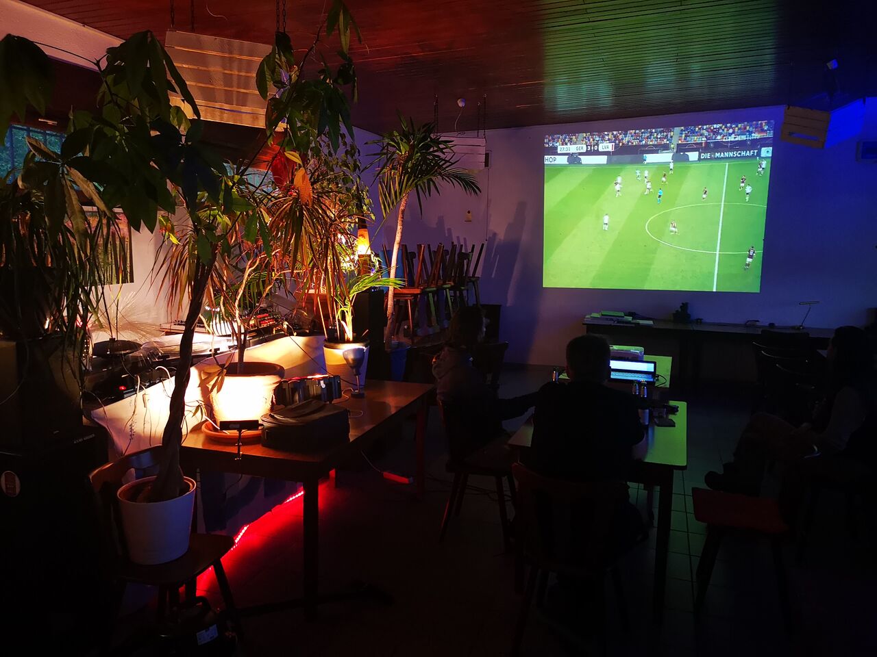 Fußball und Party-Arena 