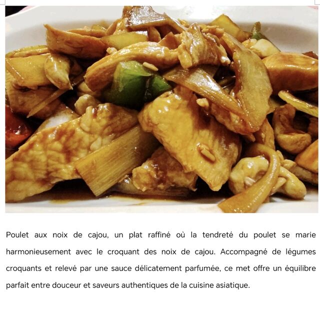 Poulet aux noix de cajou 