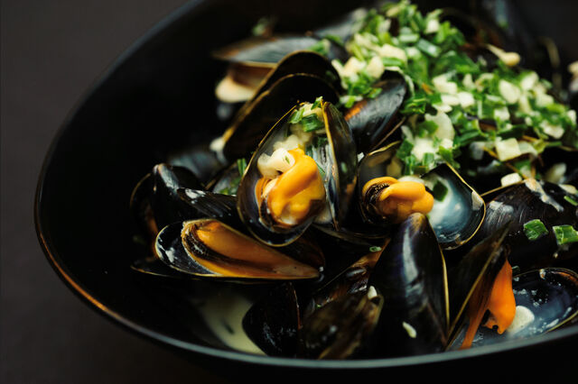 Moules de Bouchots, beroemd in het Sjalotteke