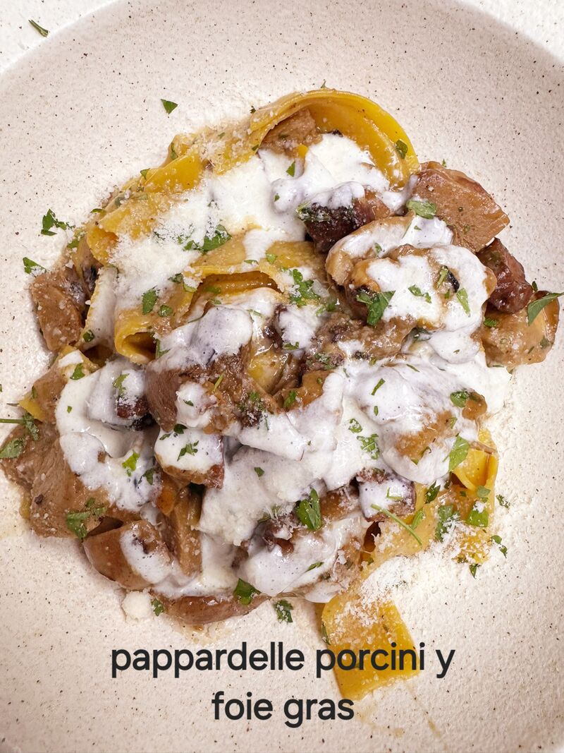 PAPPARDELLE PORCINI Y FOIE GRAS
