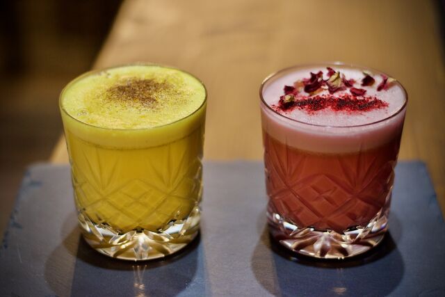 Turmeric latte és Beetroot latte
