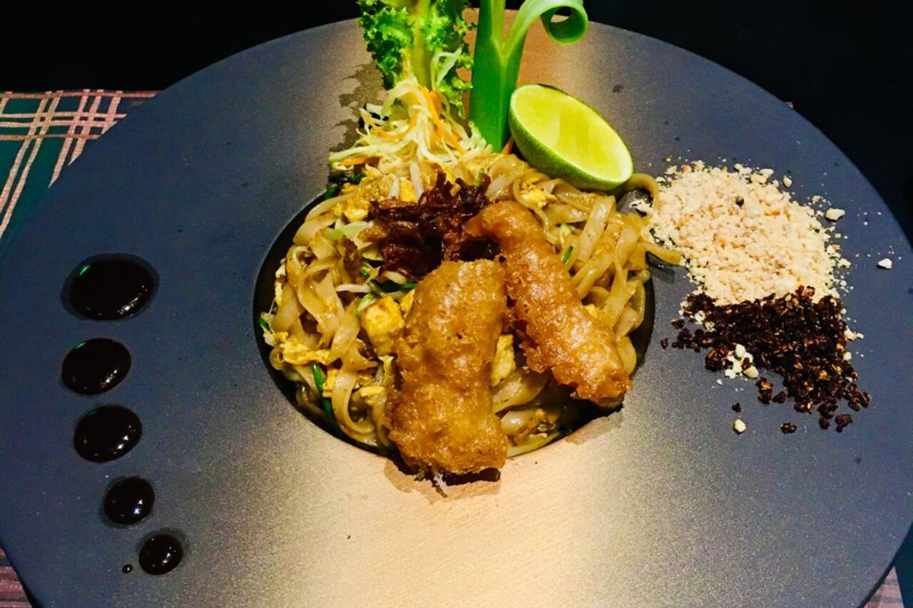 Pad Thai Noodles With Shrimps